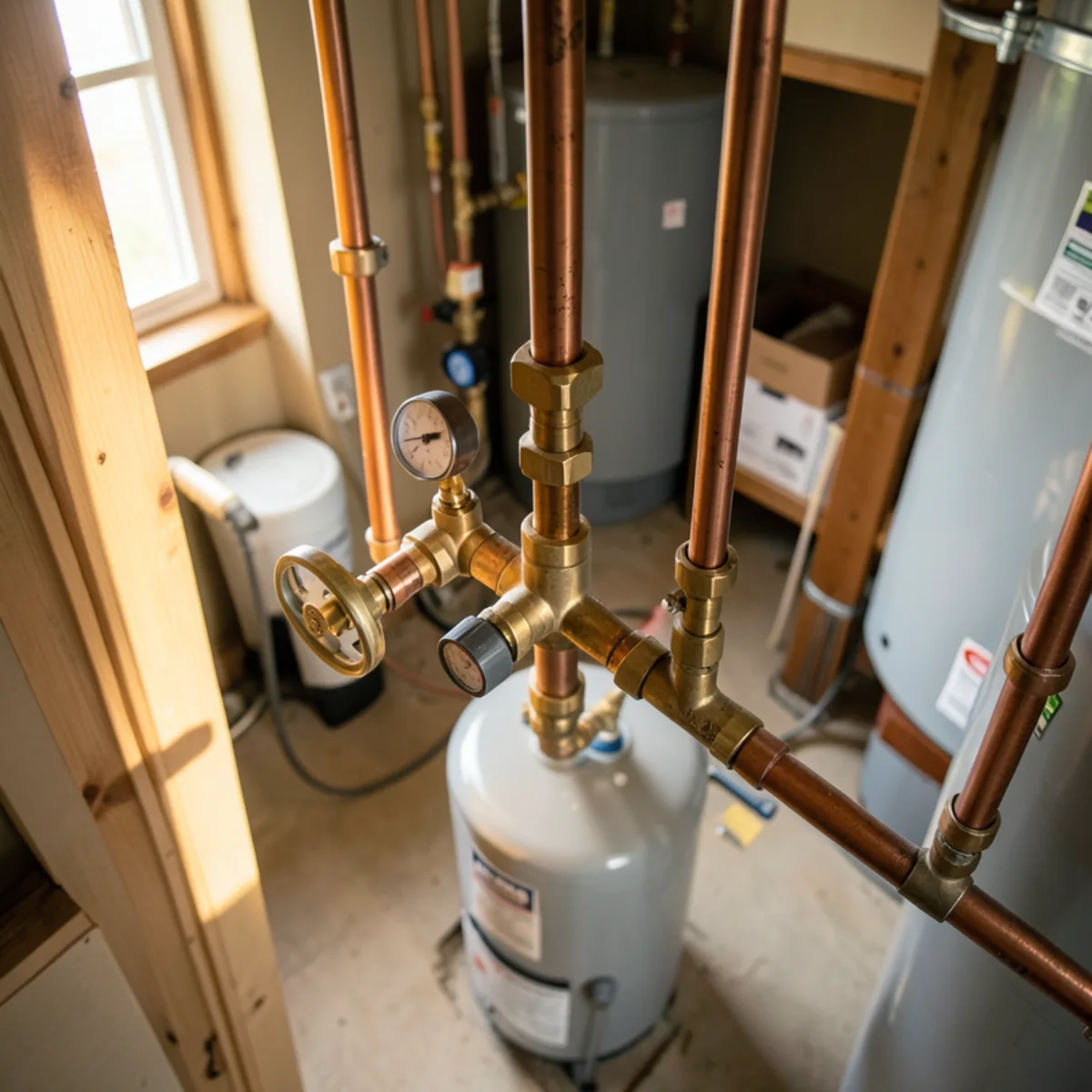 Completed water heater installation in Arvada
