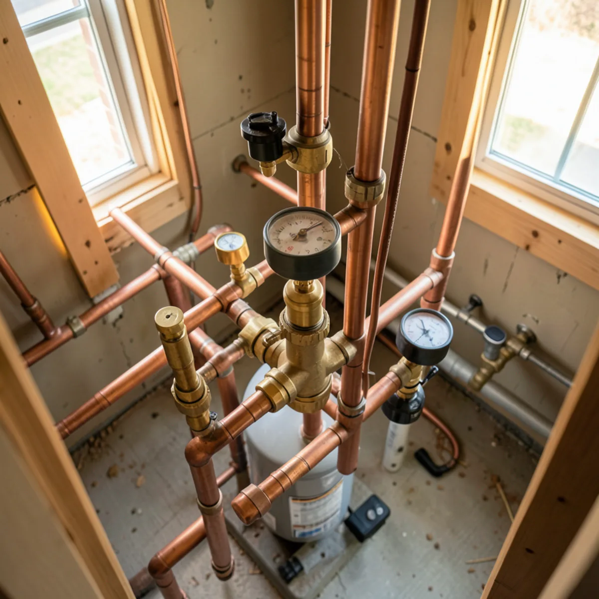 Completed water heater installation in Denver