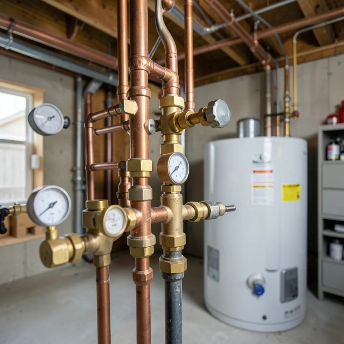 Water heater installation and piping in Glendale