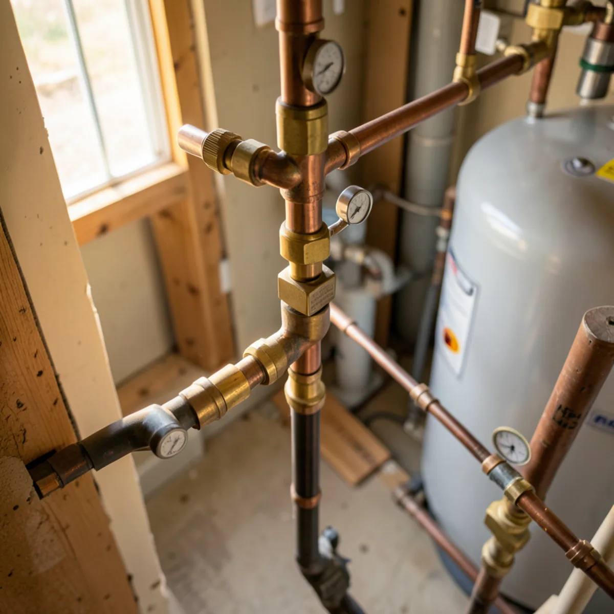 Completed water heater installation in Morrison