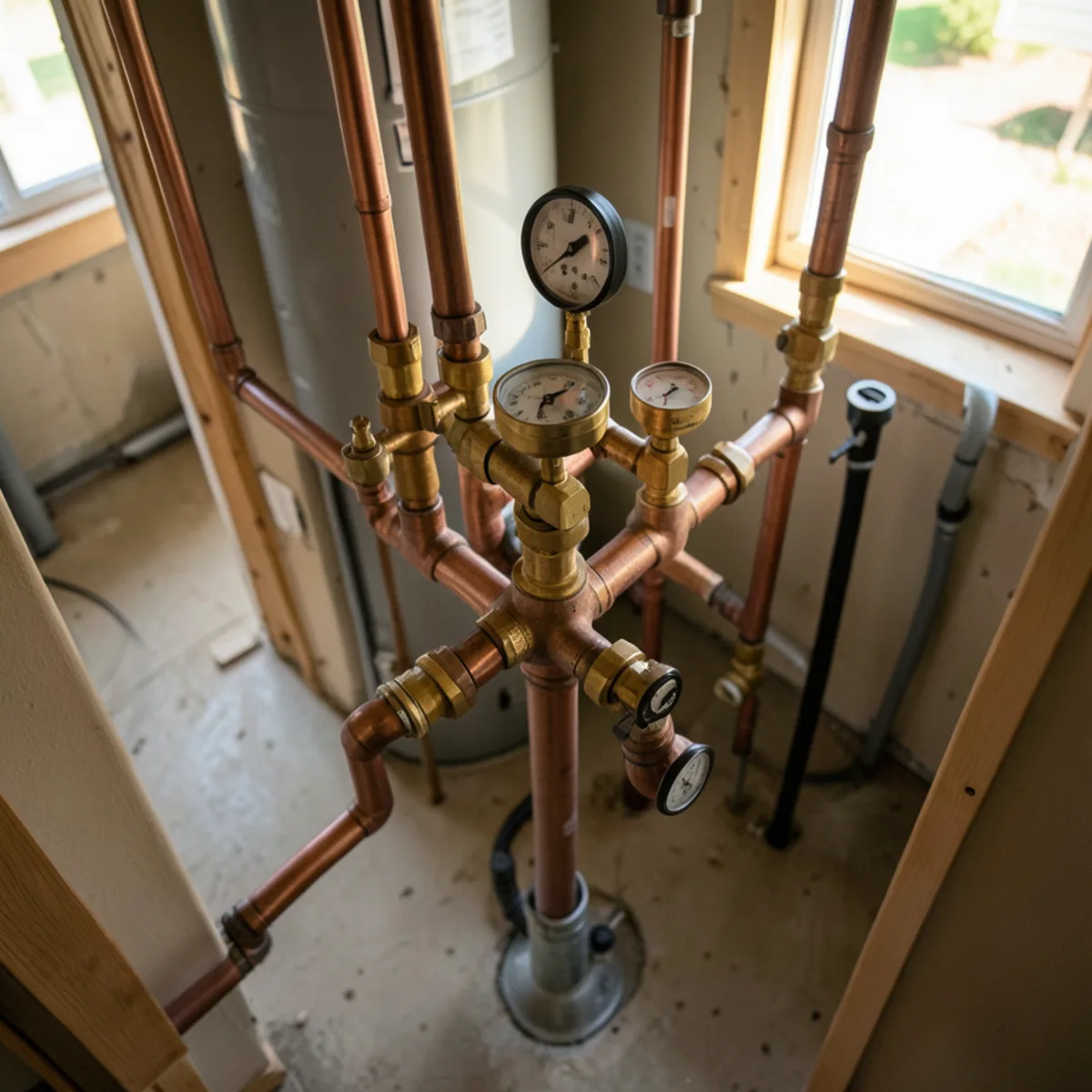 Completed water heater installation in Sheridan