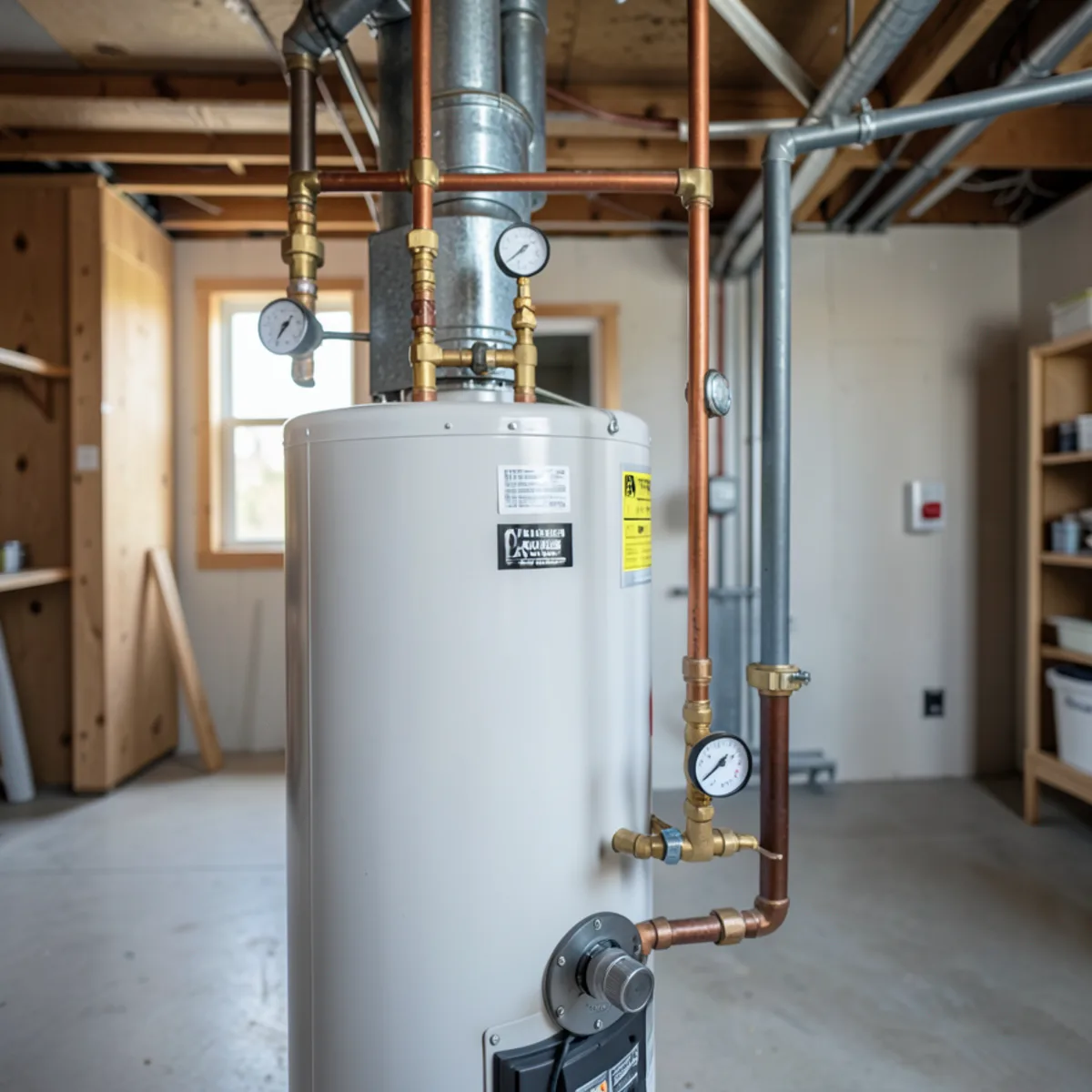 Cleaning the FVIR flame arrestor air intake screen beneath a water heater combustion chamber