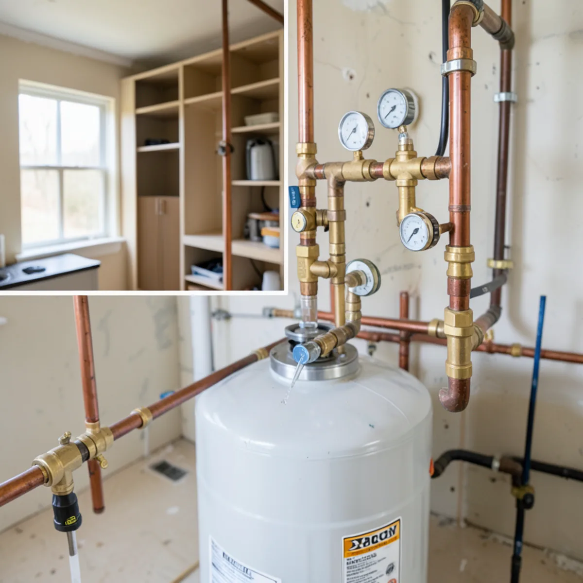Detailed mechanical view for Gas water heater installation in Littleton, CO